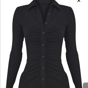 Black ruched dress size 10